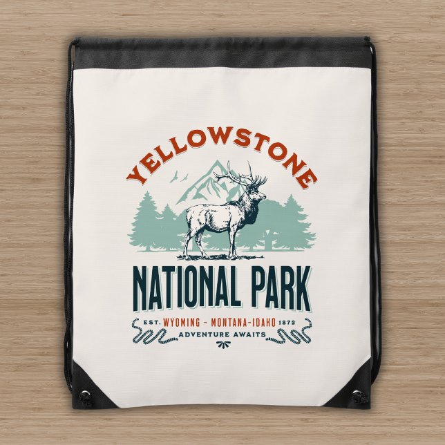 Yellowstone National Park Cute Landscape Drawstring Bag (Creator Uploaded)
