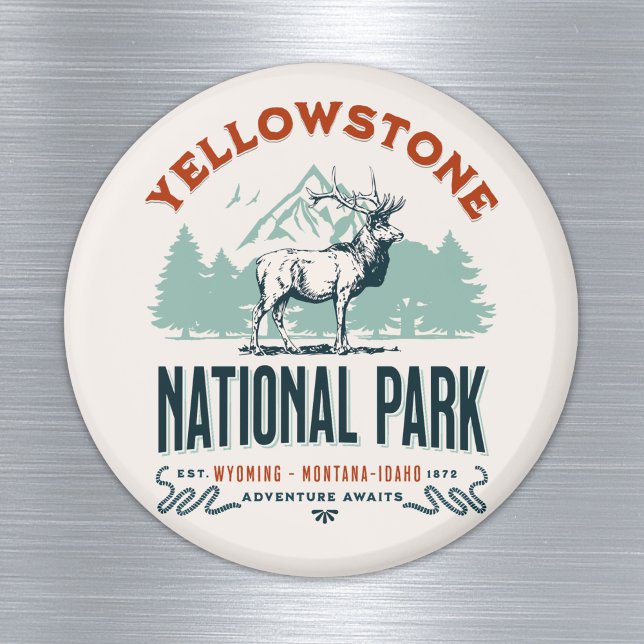 Yellowstone National Park Cute Landscape Magnet (Creator Uploaded)