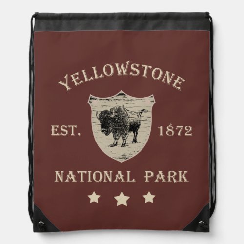 Yellowstone national park drawstring bag