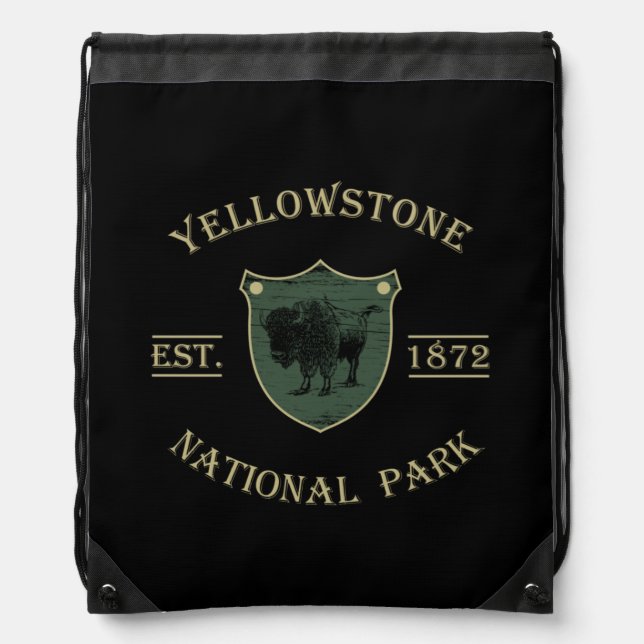 Yellowstone national park drawstring bag (Front)