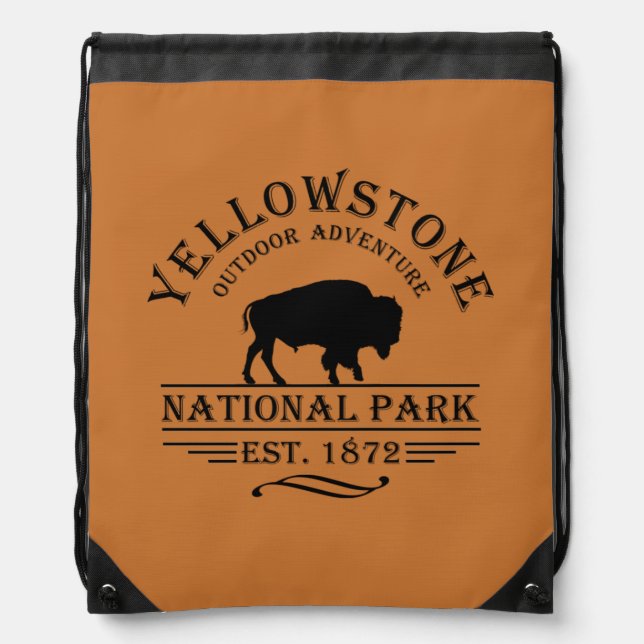 Yellowstone national park drawstring bag (Front)