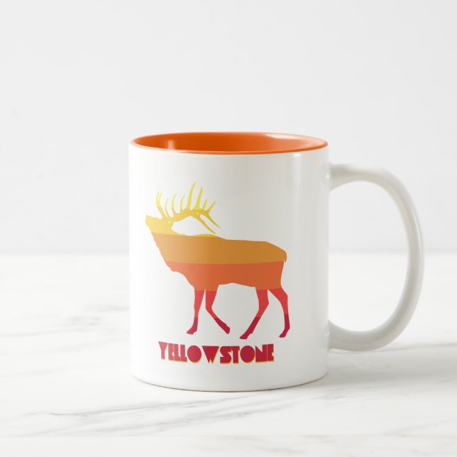 Yellowstone National Park Elk Two-Tone Coffee Mug (Right)