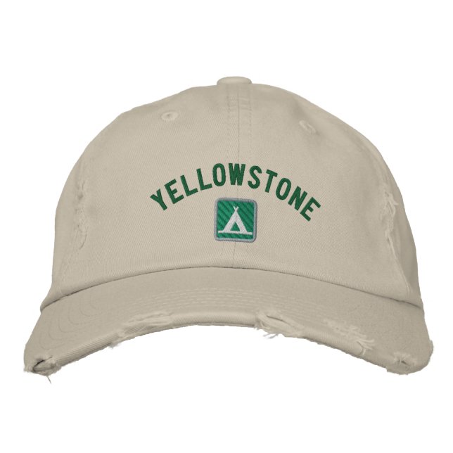 Yellowstone National Park Embroidered Baseball Cap (Front)
