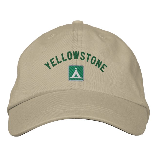 Yellowstone National Park Embroidered Baseball Hat (Front)