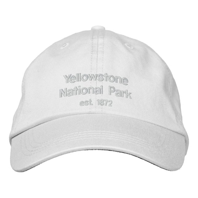 Yellowstone National Park, est. 1872 Embroidered Baseball Hat (Front)