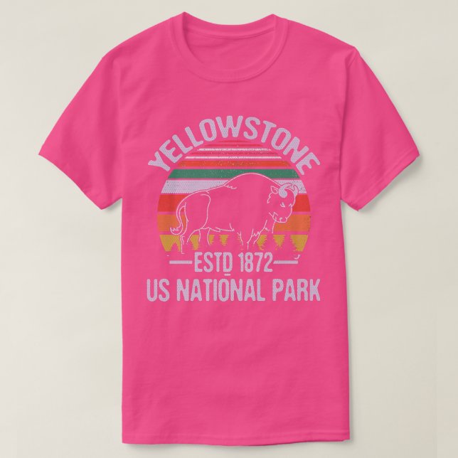 Yellowstone National Park Established 1872 Bison T-Shirt (Design Front)