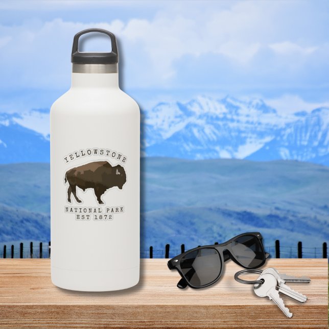 Yellowstone National Park Established Dated Bison  Sticker (Creator Uploaded)