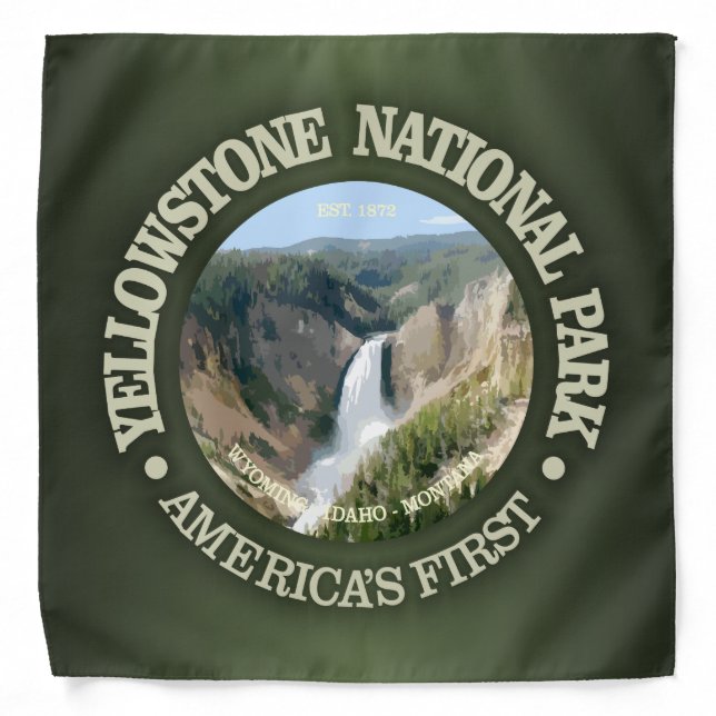Yellowstone National Park (falls) Bandana (Front)