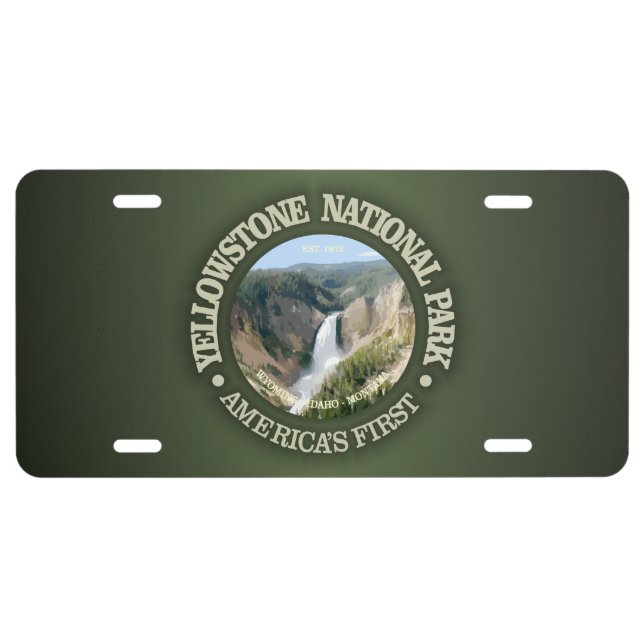 Yellowstone National Park (falls) License Plate (Front)