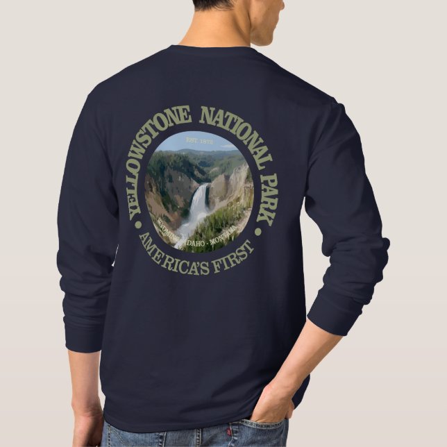 Yellowstone National Park (falls) T-Shirt (Back)