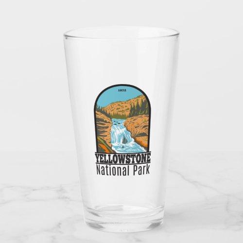 Yellowstone National Park Firehole Falls Vintage Glass