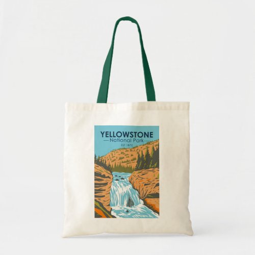Yellowstone National Park Firehole Falls Vintage  Tote Bag