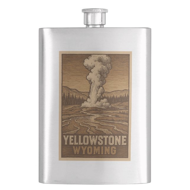 Yellowstone National Park Flask (Front)