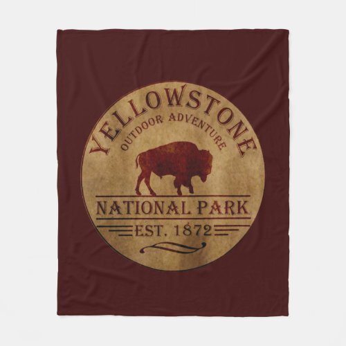 Yellowstone national park fleece blanket