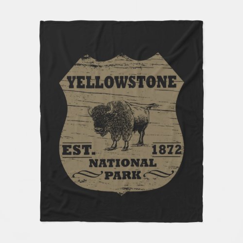 Yellowstone national park fleece blanket