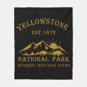 Yellowstone national park fleece blanket