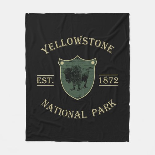 Yellowstone national park fleece blanket