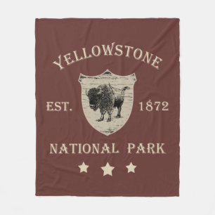 Yellowstone national park fleece blanket