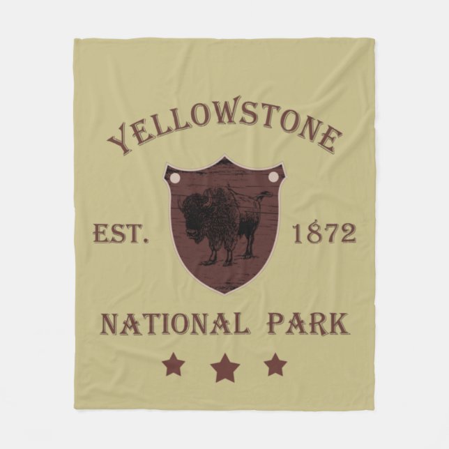 Yellowstone national park fleece blanket (Front)