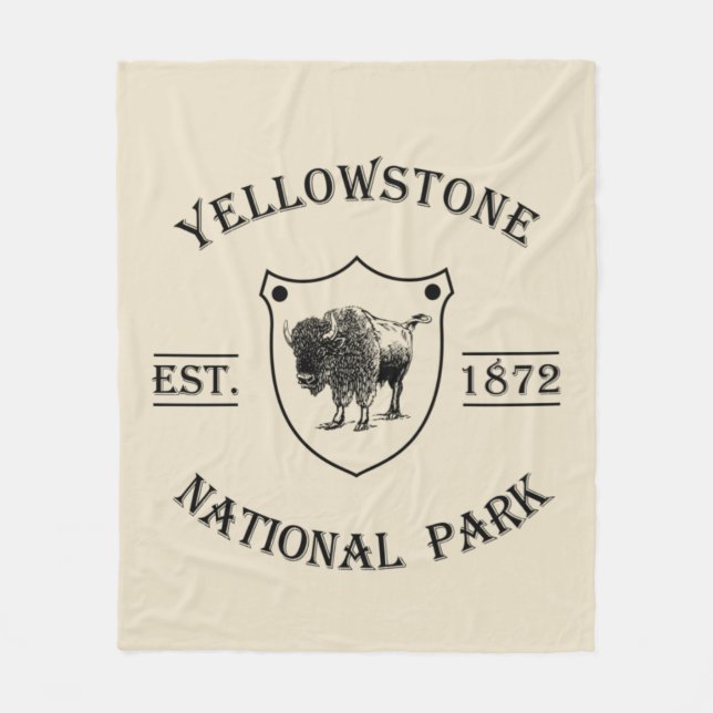 Yellowstone national park fleece blanket (Front)