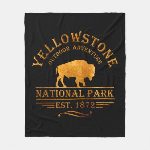 Yellowstone national park fleece blanket