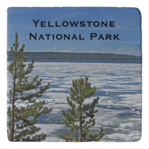 Yellowstone National Park Frozen Lake Landscape Trivet