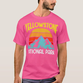 Yellowstone National Park Funny Sunset Camping Gif T-Shirt