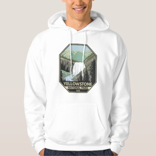 Yellowstone National Park Gibbon Falls Vintage  Hoodie