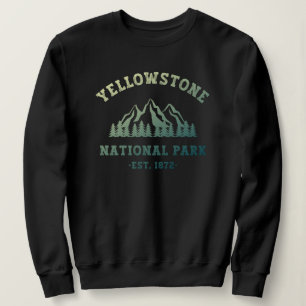 Yellowstone National Park Gradient Hiking Camping Sweatshirt
