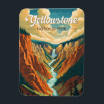 Yellowstone National Park Grand Canyon Retro Art Magnet<br><div class="desc">Yellowstone vector artwork design. The park features dramatic canyons,  alpine rivers,  lush forests,  hot springs and gushing geysers,  including its most famous,  Old Faithful.</div>