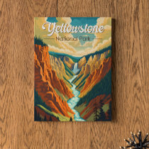 Yellowstone National Park Grand Canyon Retro Art