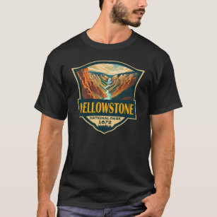 Yellowstone National Park Grand Canyon Retro Art T-Shirt