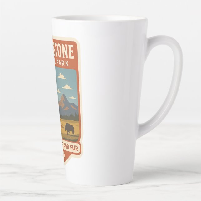 Yellowstone National Park Grand Canyon Travel  Latte Mug (Right)