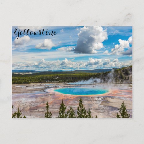 Yellowstone National Park Grand Prismatic Spring Postcard