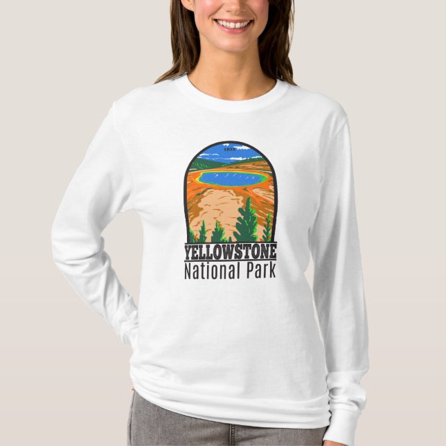 Yellowstone National Park Grand Prismatic Spring  T-Shirt (Front)