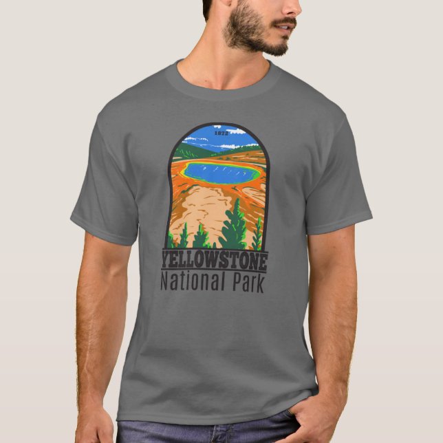 Yellowstone National Park Grand Prismatic Spring T-Shirt (Front)