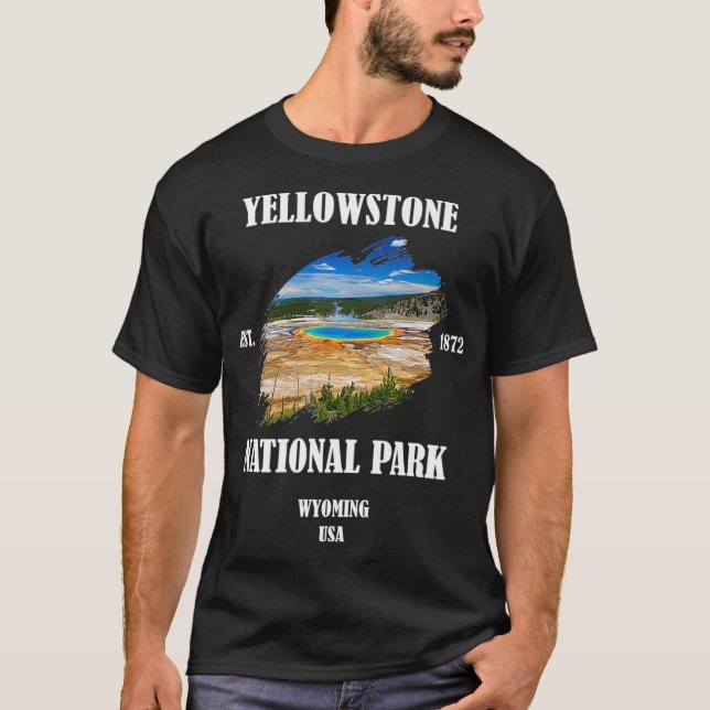 Yellowstone National Park - Grand Prismatic Wyomin T-Shirt (Front)