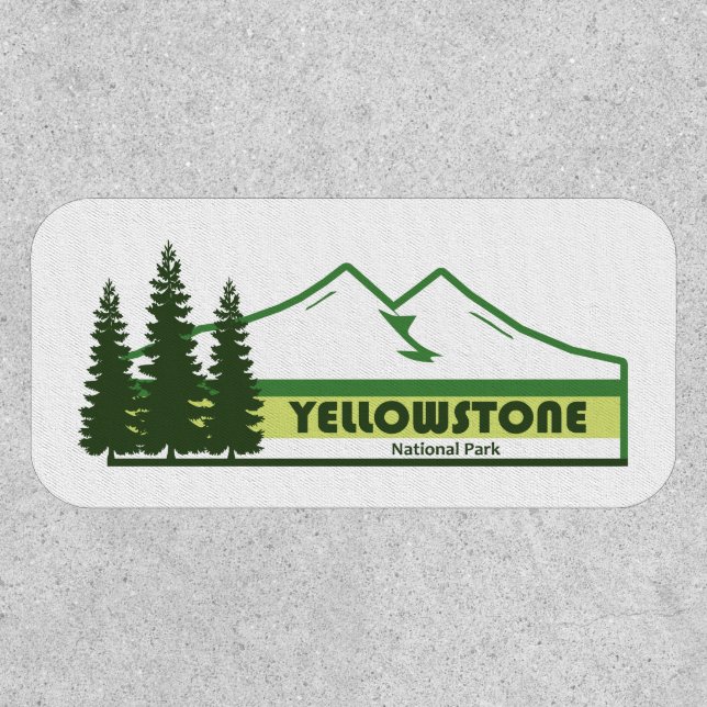 Yellowstone National Park Green Stripes Patch (Front)
