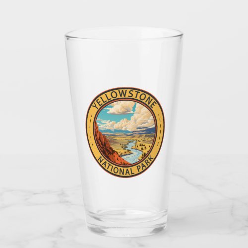Yellowstone National Park Hayden Valley Travel Art Glass