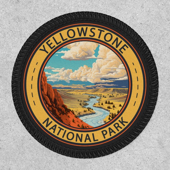 Yellowstone National Park Hayden Valley Travel Art Patch (Front)