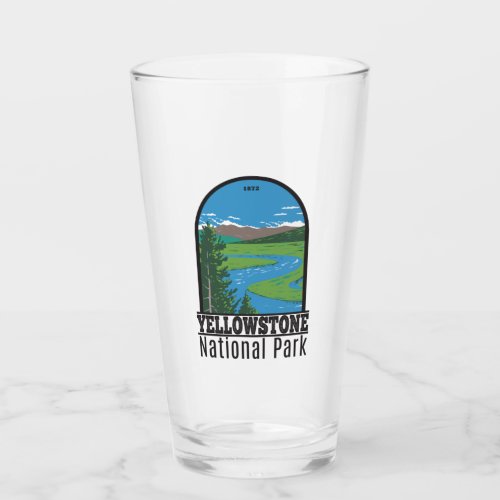 Yellowstone National Park Hayden Valley Vintage Glass