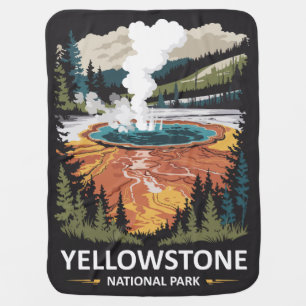 Yellowstone National Park Hot Spring Baby Blanket