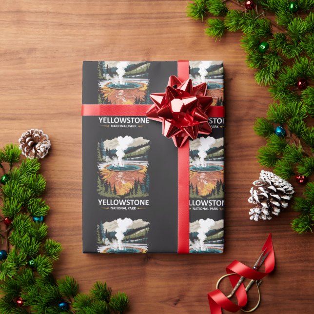 Yellowstone National Park Hot Spring Wrapping Paper (Holiday Gift)