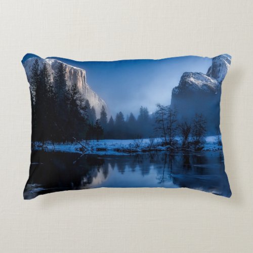 Yellowstone National Park In Winter Accent Pillow