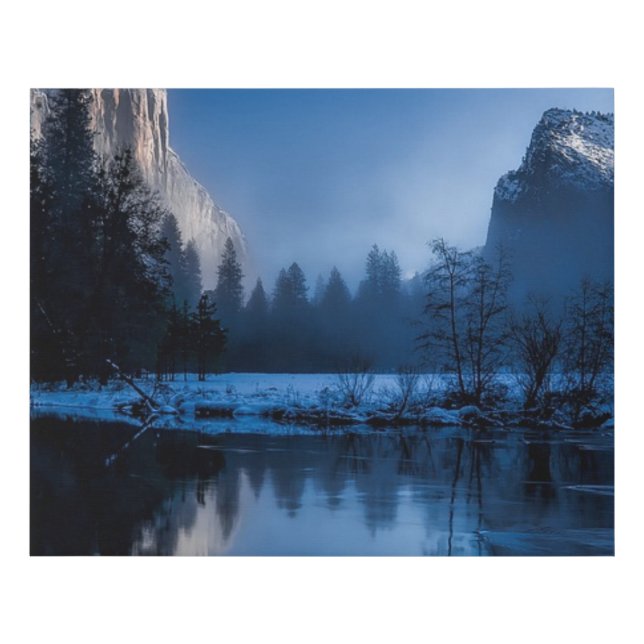 Yellowstone National Park In Winter Faux Canvas Print (Front)