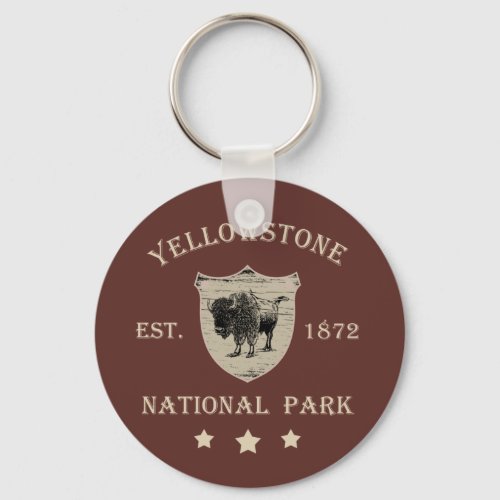 Yellowstone national park keychain