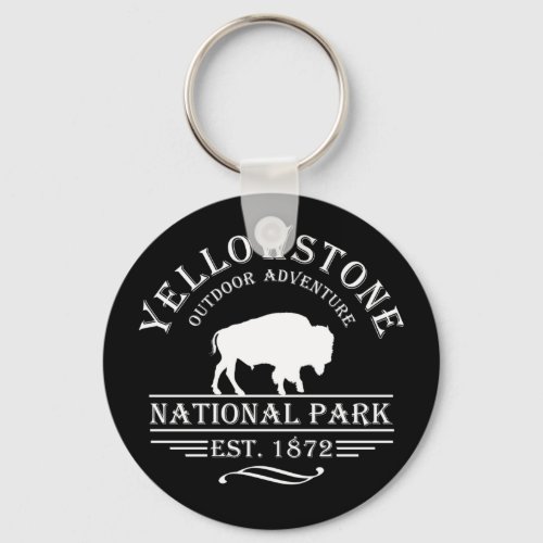 Yellowstone national park keychain