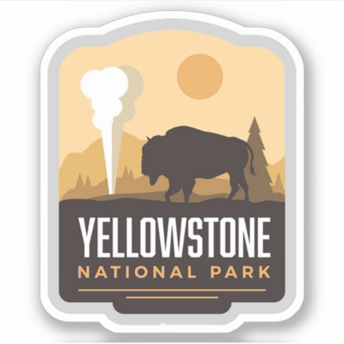 Yellowstone National Park Large Vinyl Sticker