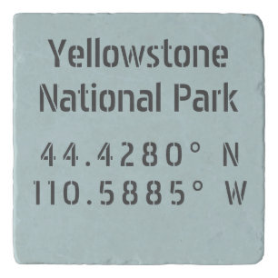 Yellowstone National Park Latitude Longitude Trivet