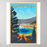 Yellowstone National Park Litho Artwork Poster